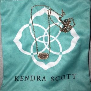 Elisa Rose Gold necklace, with Rose Gold Druzy